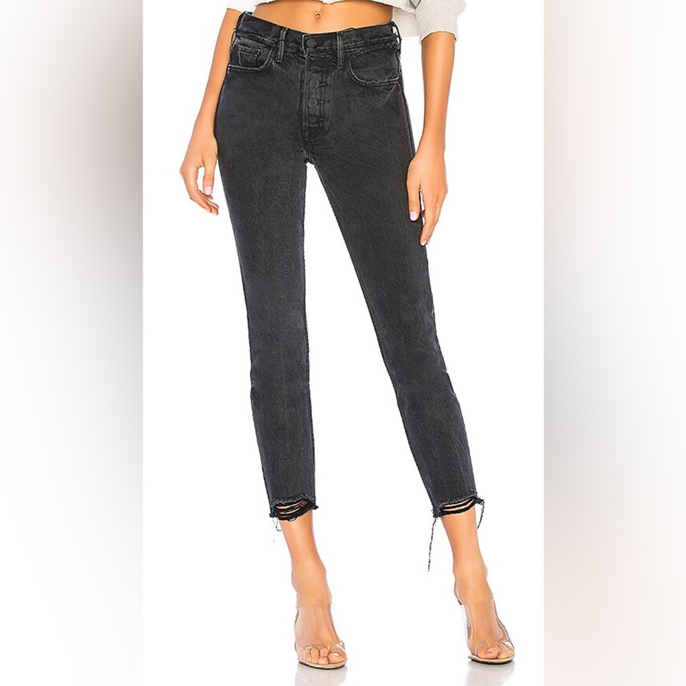 GRLFRND Karolina High-Rise Chewed Hem Jean